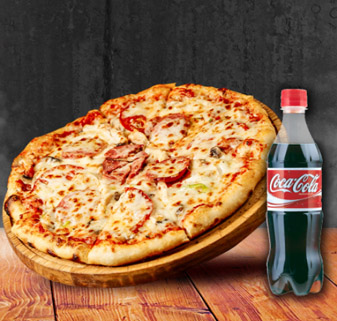 1 πίτσα οικογενιακή της επιλογής σας & CocaCola 500ml